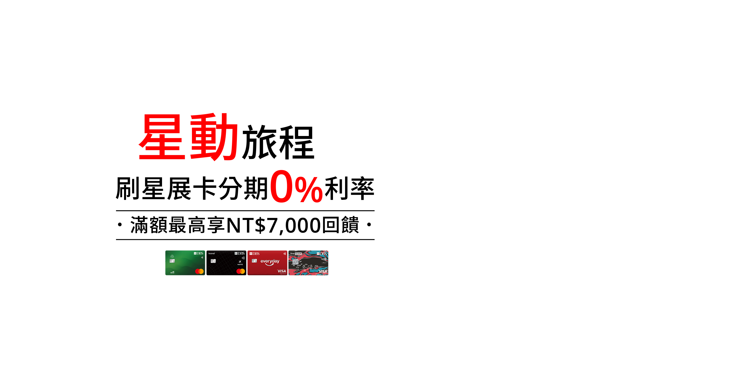 星動旅程 刷星展卡分期0%利率